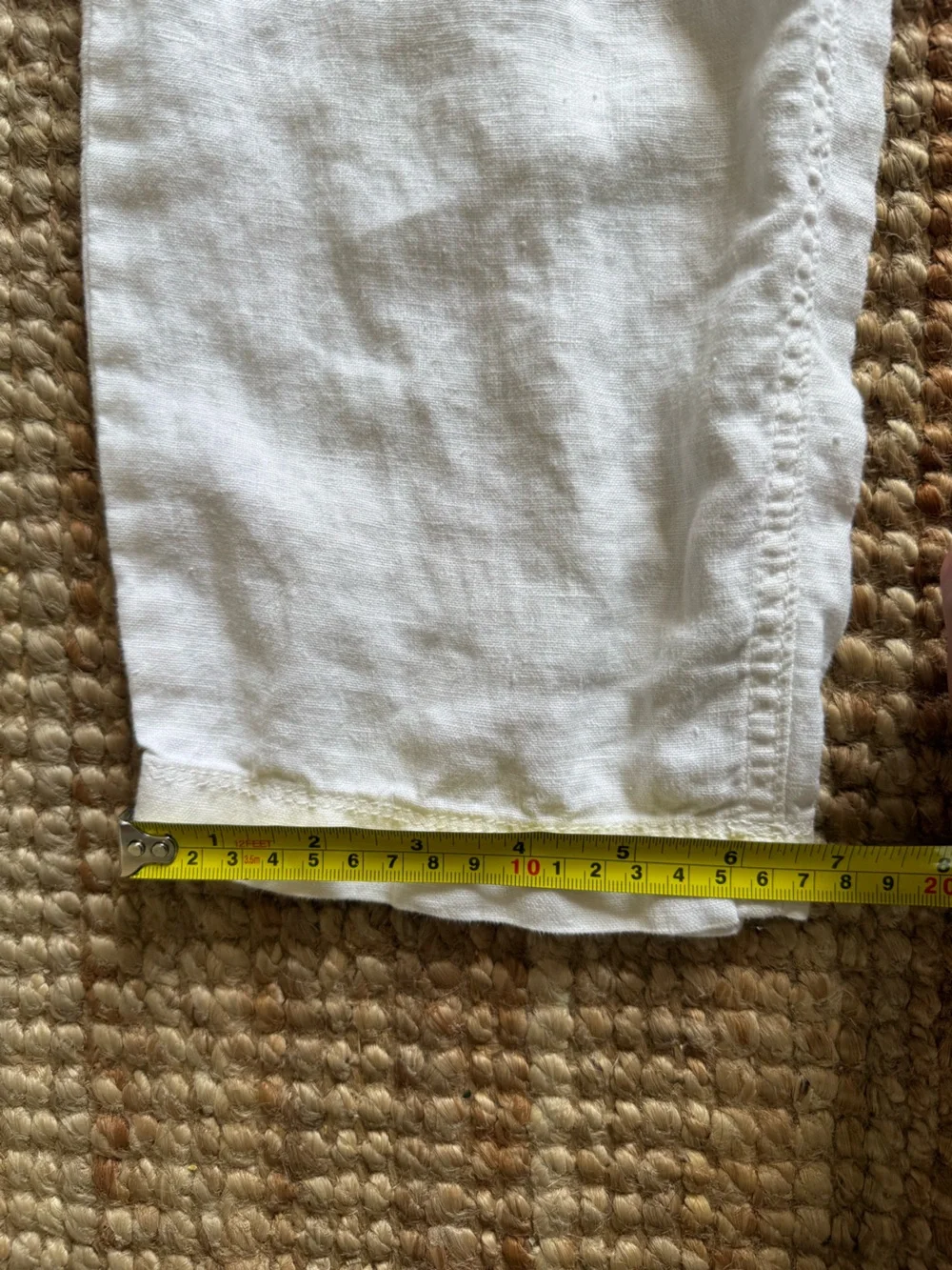 BLANKNYC 100% Linen White Drawstring Pants — Size 7